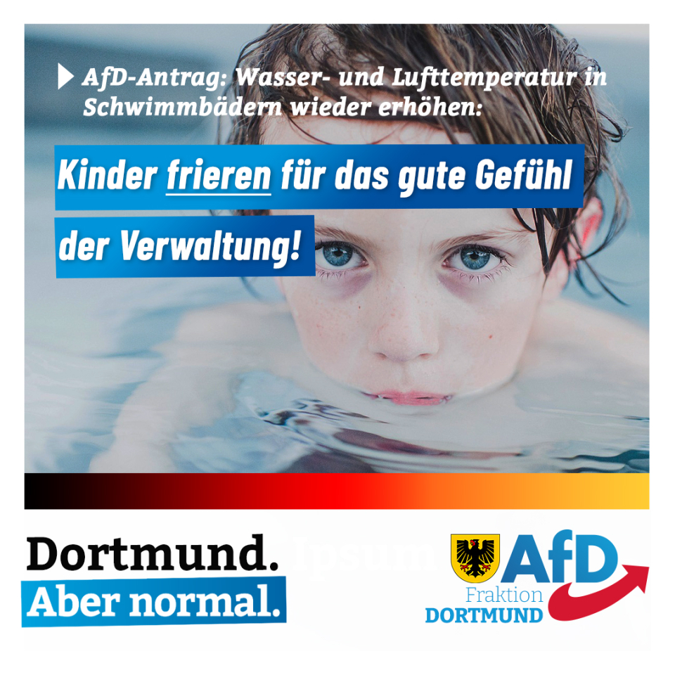 +++ Im Neoprenanzug zum Schwimmkurs: Stadt muss Wassertemperatur in Schwimmbädern sofort wieder erhöhen - Rat drückt sich vor einer positiven Entscheidung zu Gunsten der Kinder +++