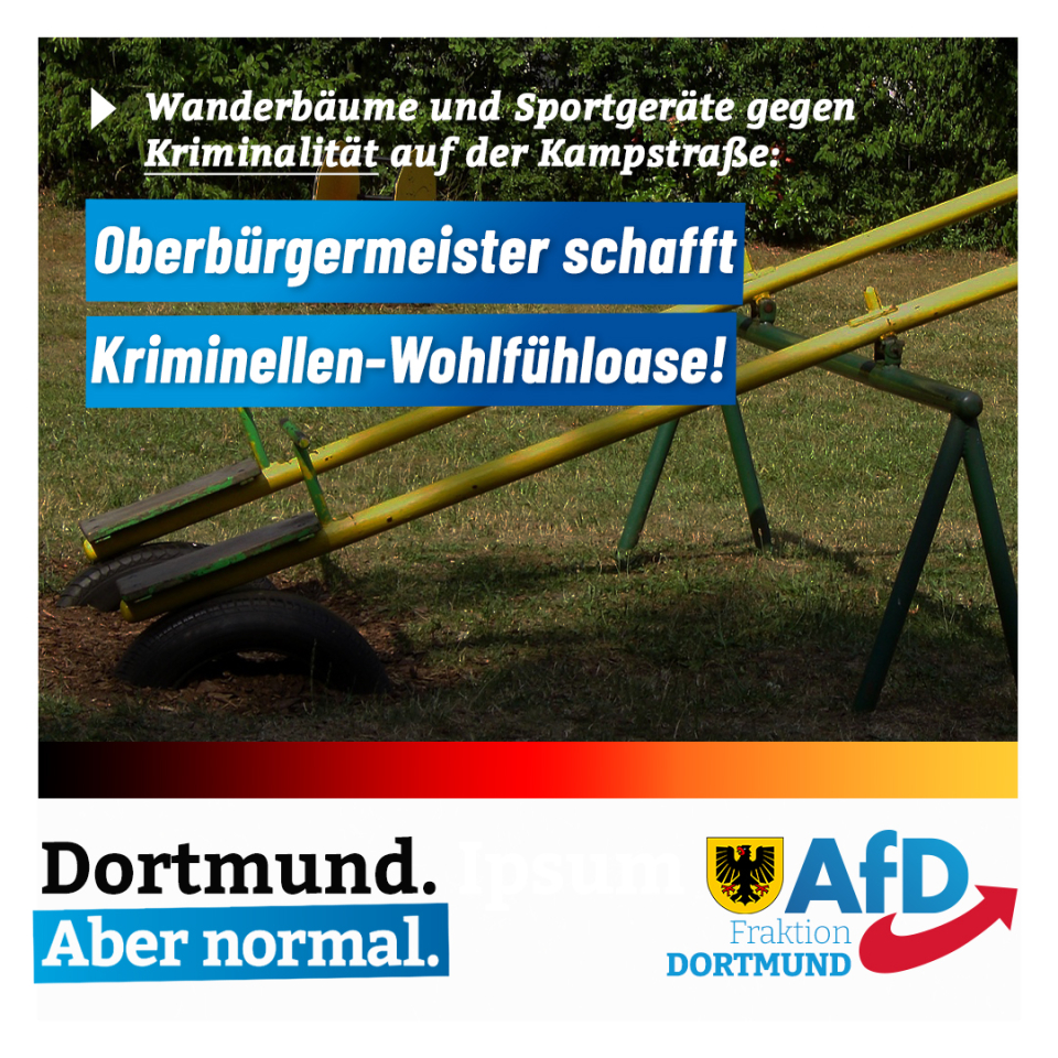 +++ OB Westphal will Kriminalität mit Wanderbäumen und Sportgeräten stoppen +++