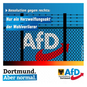 +++ Resolution gegen rechts ist nur ein Verzweiflungsakt der Wahlverlierer +++