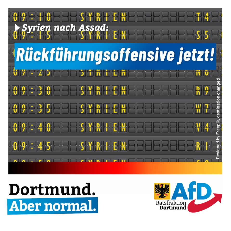 +++ Syrien nach Assad – Rückführungsoffensive jetzt! +++