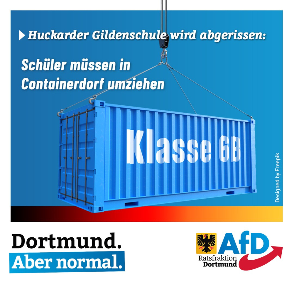 +++ Huckarder Gildenschule wird abgerissen: Schüler müssen in Containerdorf umziehen +++