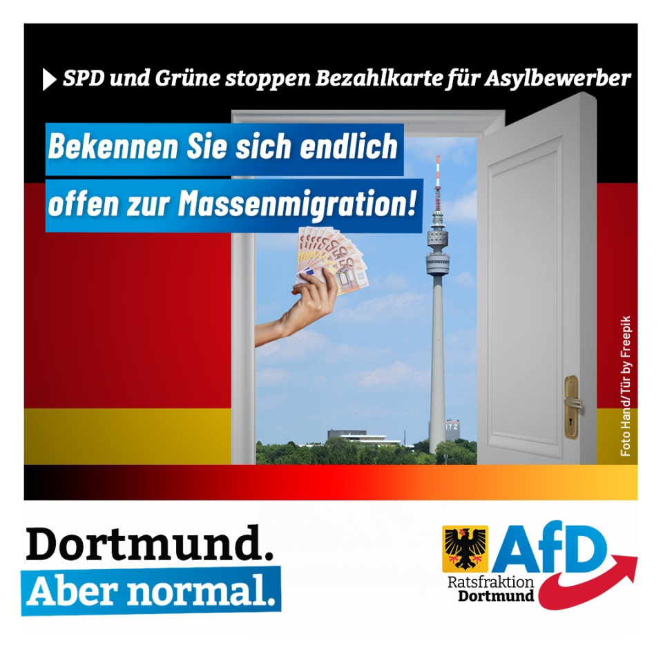 +++ SPD und Grüne stoppen Bezahlkarte für Asylbewerber: Bekennen Sie sich endlich offen zur Massenmigration! +++
