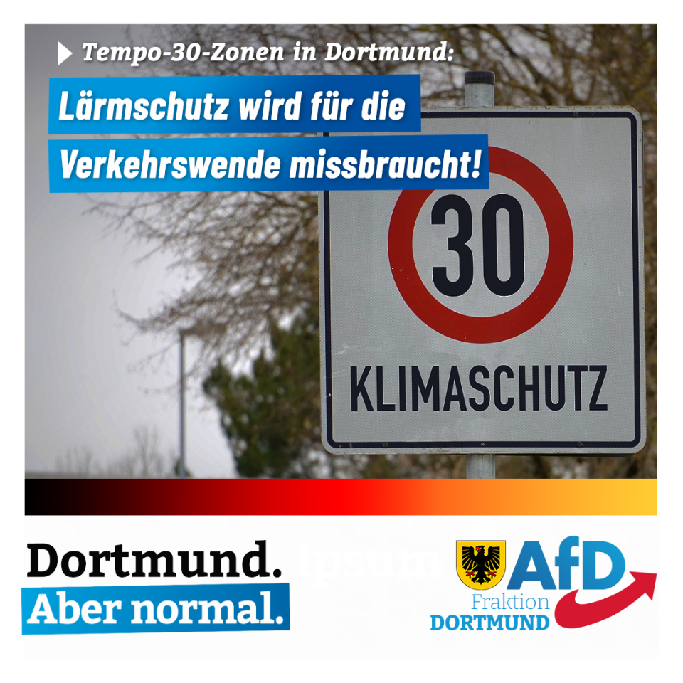 +++ Fadenscheiniger Lärmschutz wird für die Verkehrswende missbraucht +++