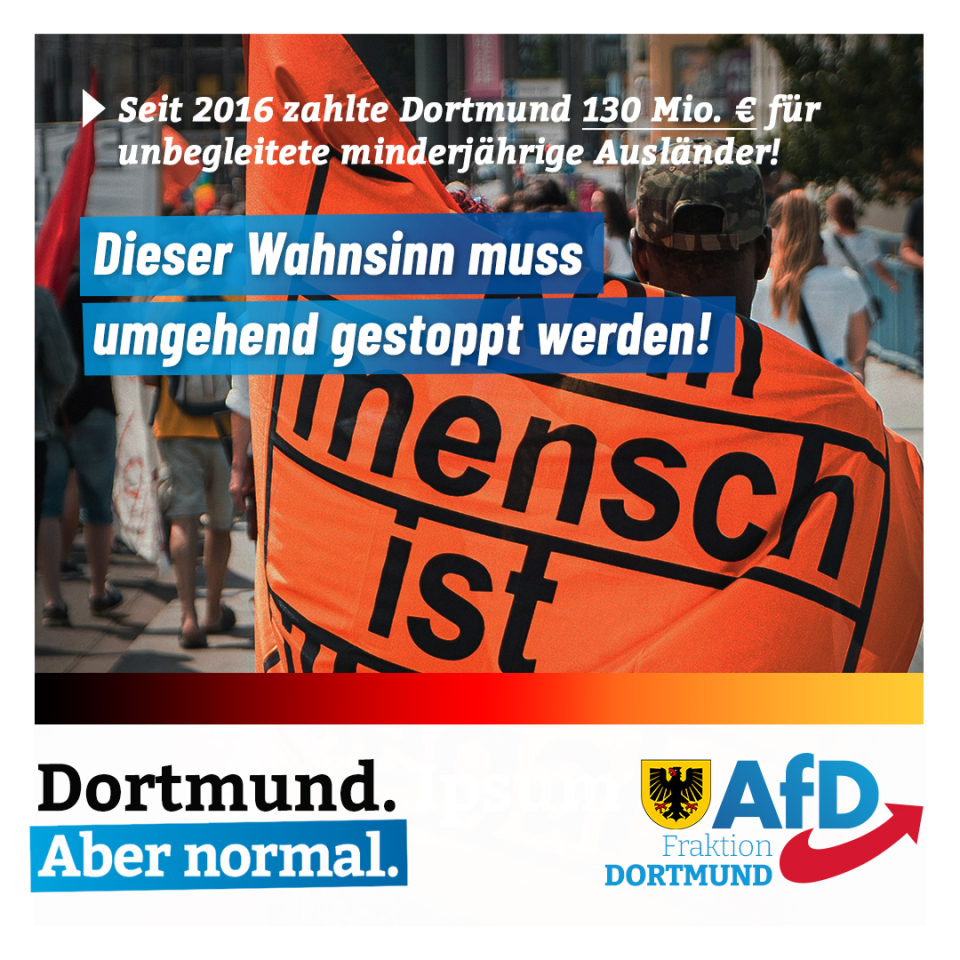 +++ Unbegleitete minderjährige Ausländer: Seit 2016 musste Dortmund 130,5 Millionen Euro zahlen +++