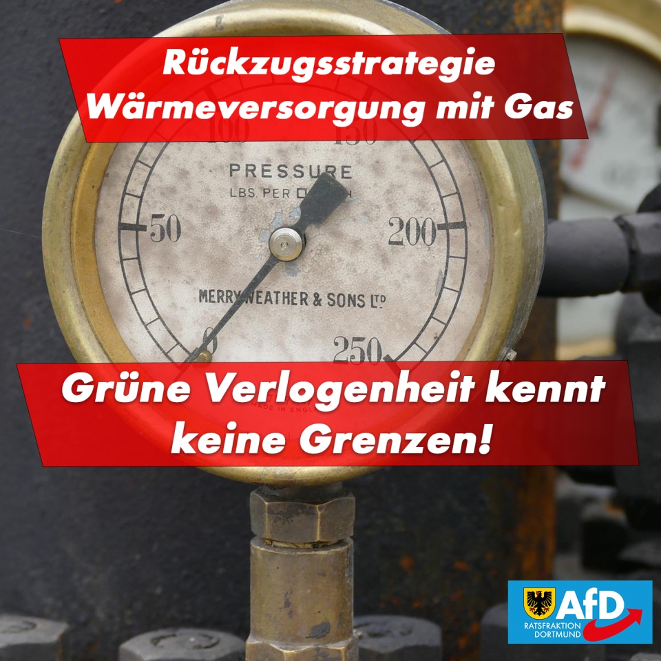 "Rückzugsstrategie Wärmeversorgung mit Gas" – Grüne Verlogenheit kennt keine Grenzen