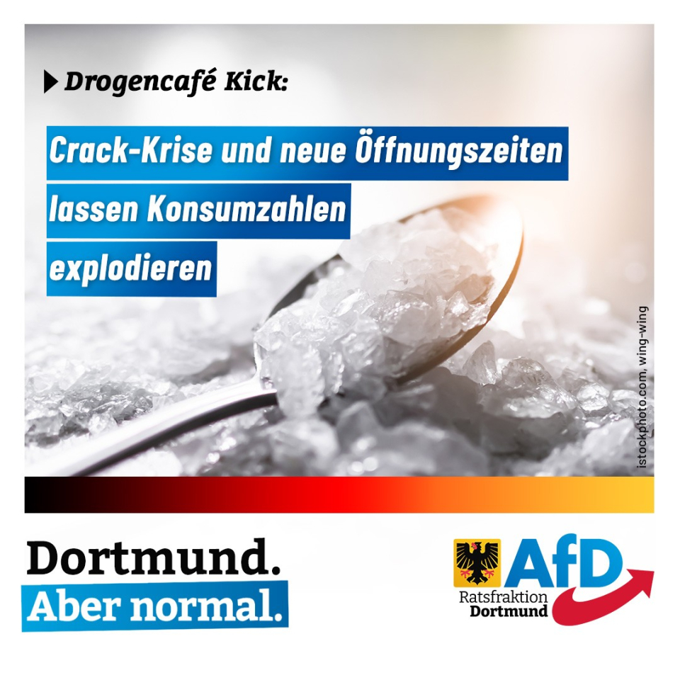 +++ Drogencafé Kick: Crack-Krise und neue Öffnungszeiten lassen Konsumzahlen explodieren +++