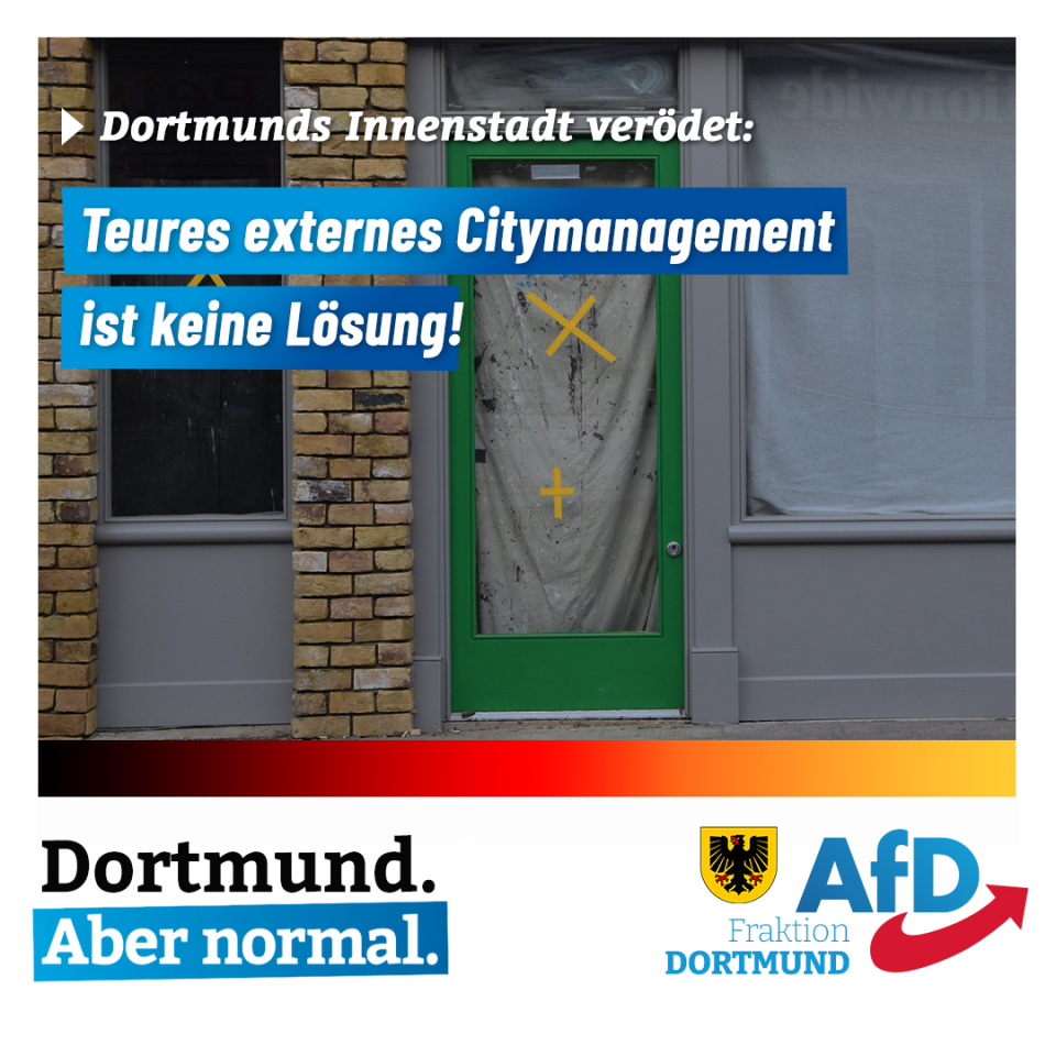+++ Citymanagement: Letzte Stufe des Versagens der Altparteien +++