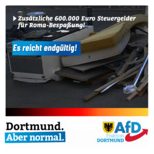 +++ Zusätzliche Roma-Bespaßung kostet 600.000 Euro jährlich +++