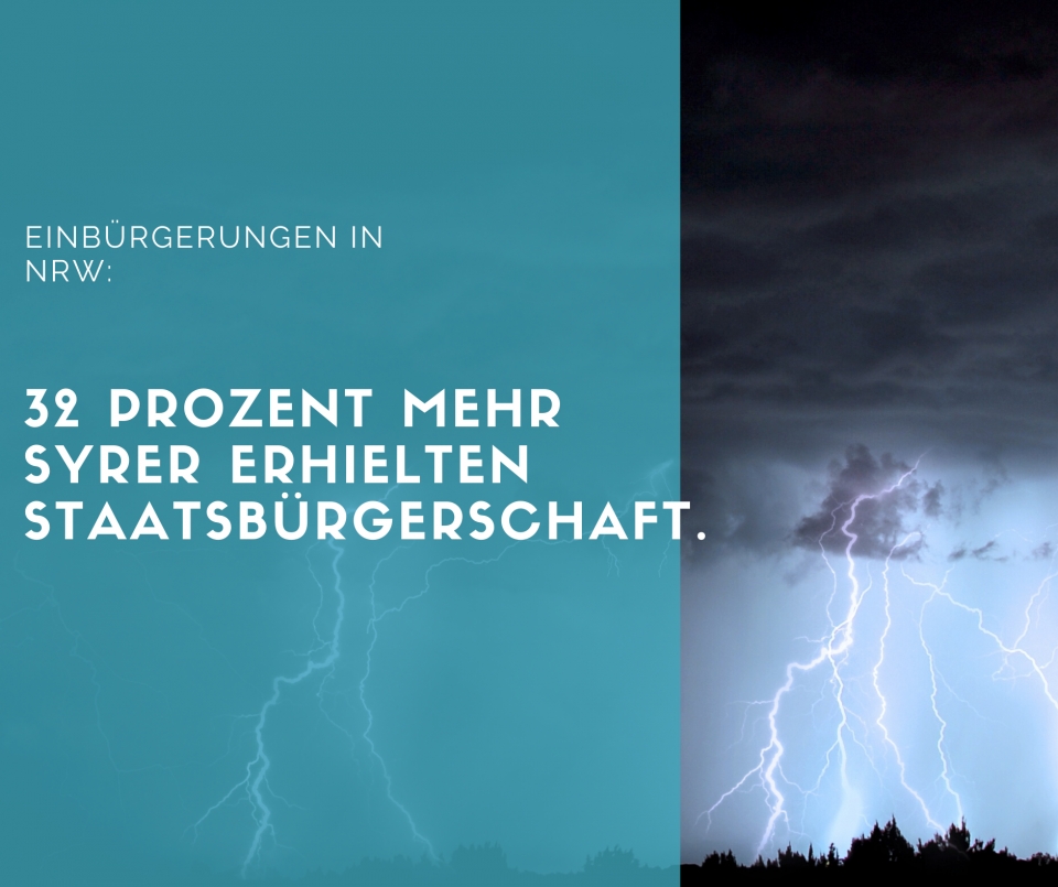 NRW bürgerte im Vorjahr 32 Prozent mehr Syrer ein