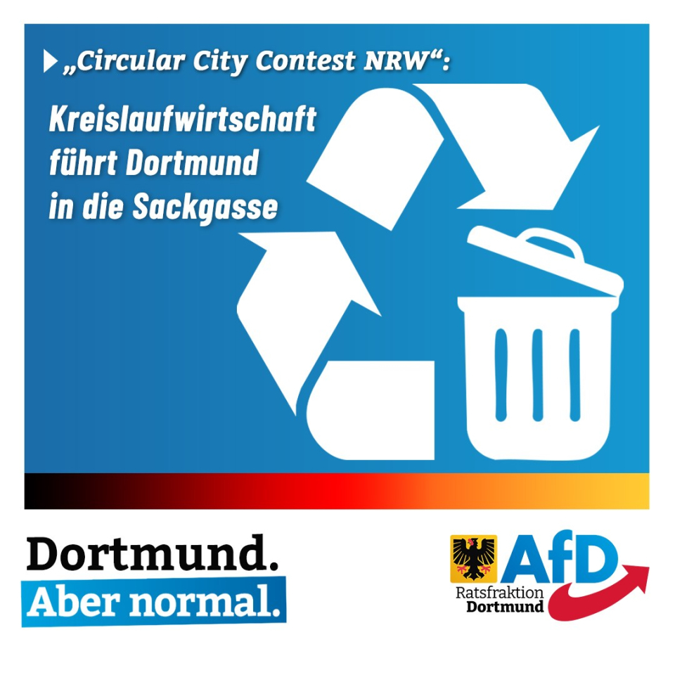 +++ „Circular City Contest NRW“: Kreislaufwirtschaft führt Dortmund in die Sackgasse +++