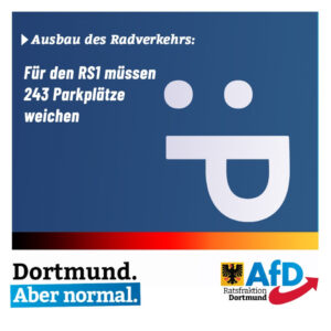 +++ Ausbau des Radverkehrs– Für den RS1 müssen 243 Parkplätze weichen +++
