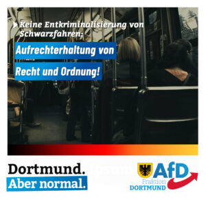 +++ AfD lehnt Entkriminalisierung von Schwarzfahren ab +++