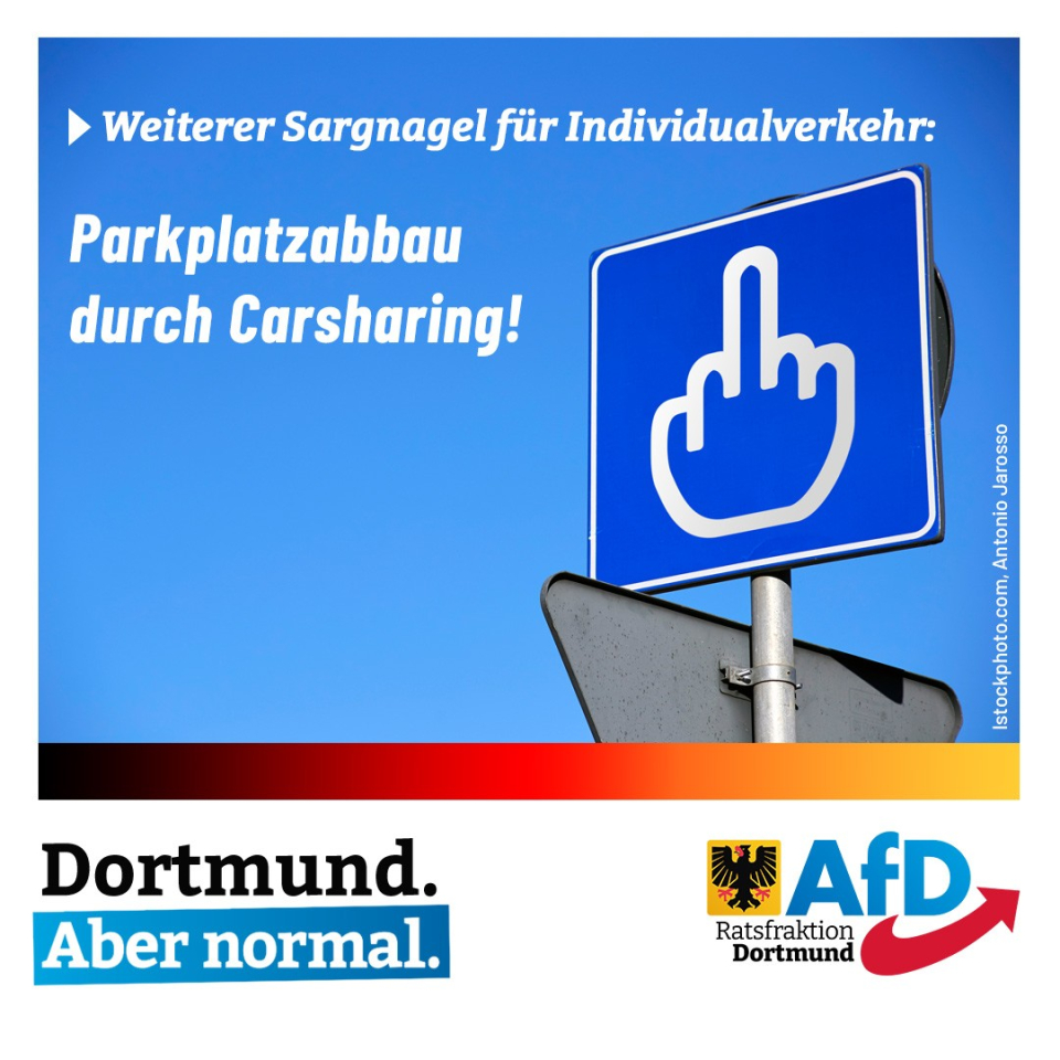 +++ Weiterer Sargnagel für Individualverkehr: Parkplatzabbau durch Carsharing +++